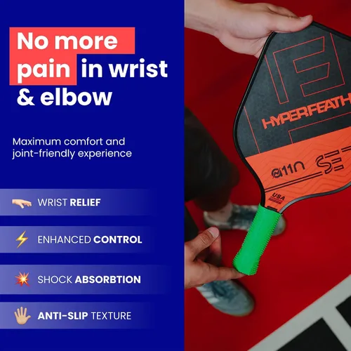 Vista 3 de Pickleball Grip – Soft Silicone Paddle Grip, Octopus, Orange