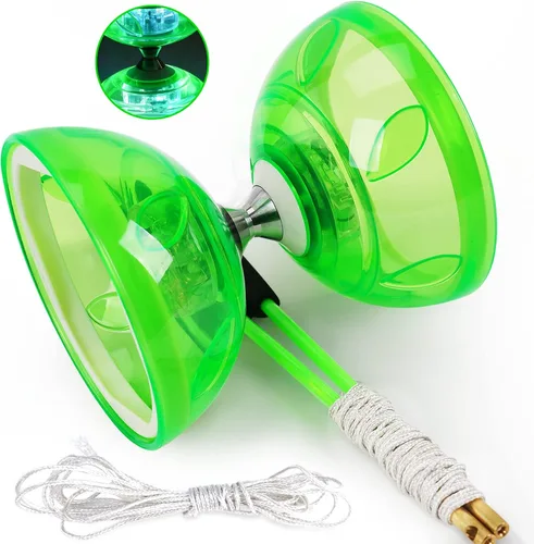 Vista 11 de BodyRhythm - Juego de cinco rodamientos de yoyo chino con varillas de fibra de vidrio, cuerdas ajustables para todas las edades, lo mejor para Azul