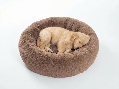 Vista 29 de SAVFOX Camas de felpa calmantes para perros, cama de perro dona para perros pequeños, medianos, grandes y extragrandes, cama cómoda para perros
