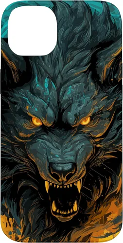 Vista 15 de Fenrir Wolf - Funda para iPhone 17, diseño de mitología nórdica