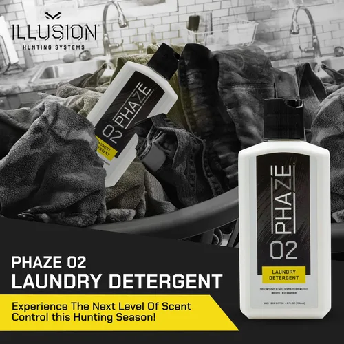 Vista 6 de PhaZe 2 Detergente para ropa - Sistema de control de aroma y eliminación de olores #1 Deer Hunter - 8 onzas