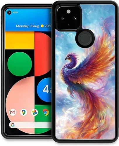 Vista 308 de Compatible con Google Pixel 4A 5G Mobile Case Creative Acrylic Back Panel Silicona Edge Case Slim Protección Especialmente para Google Pixel 4A 5G