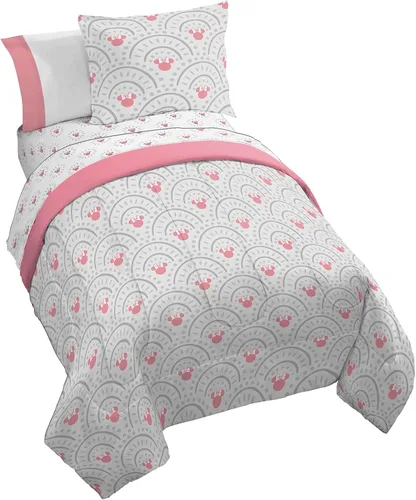 Vista 50 de Jay Franco Disney Lilo and Stitch - Juego de edredón tamaño Twin, ropa de cama de 5 piezas, incluye juego de sábanas y fundas de almohada, ropa
