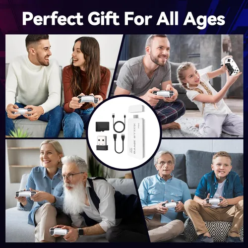 Vista 7 de 2025 Upgraded Retro Gaming Console, 4K HDMI Video Game Consoles with 40,000+ Games & 23 Emulators, Plug and Play Video Gaming Stick (128G)