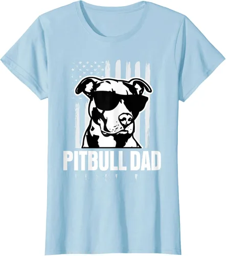 Vista 18 de Pitbull Dad - Camiseta para hombre con orgullo American Pit Bull Dog, Negro, S