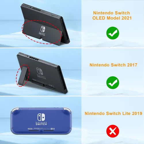 Vista 2 de Fintie Carrying Case for Nintendo Switch OLED Model 2021Switch 2017, Shockproof Hard Shell Protective Cover Travel Bag w10 Game Card Slots for