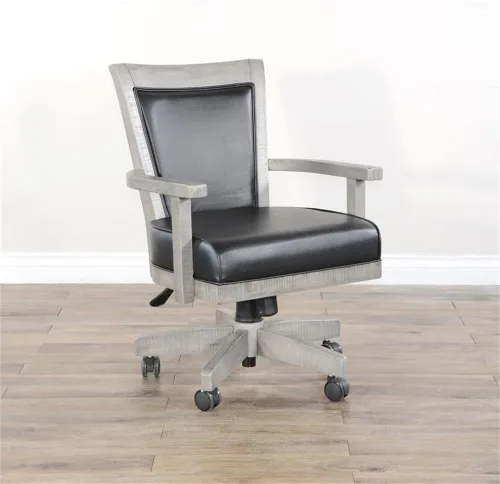 Vista 5 de Sunny Designs Doe Valley Caster - Silla de juego de póquer (gris alpino)