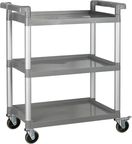 Vista 3 de Winco Carrito utilitario, negro, 32" x 16