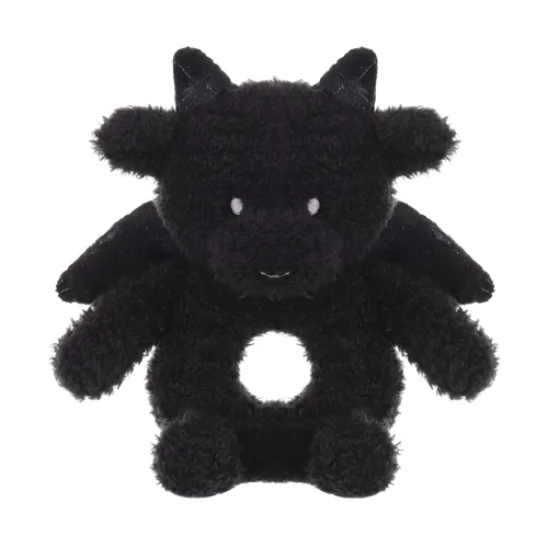 Vista 3 de Apricot Lamb Sonajero de dragón suave para niños y niñas, juguete de sonajero de peluche adorable para el recién nacido, 0-3 meses, 0-6 meses y más
