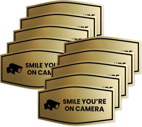 Vista 104 de Fancy Smile You're On Camera Letrero (negro) - Mediano (1 unidad)