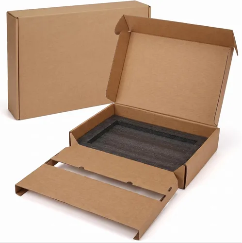 Vista 8 de CRUGLA 1 caja de envío para laptop con espuma acolchada, se adapta a la Blanco