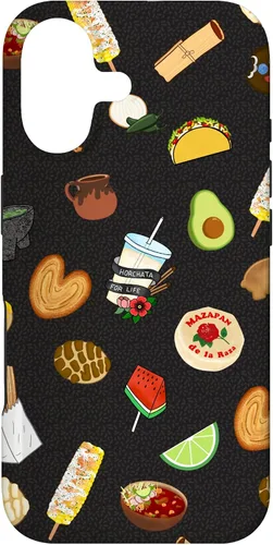 Vista 32 de Funda para iPhone 14 Pro Black Antojitos Mexican Food Latino Tacos Pan Dulce