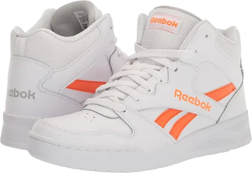 Vista 7 de Reebok Bb4500 Hi High Top Tenis de baloncesto para hombre, BlancoNaranja Smash Gris Puro