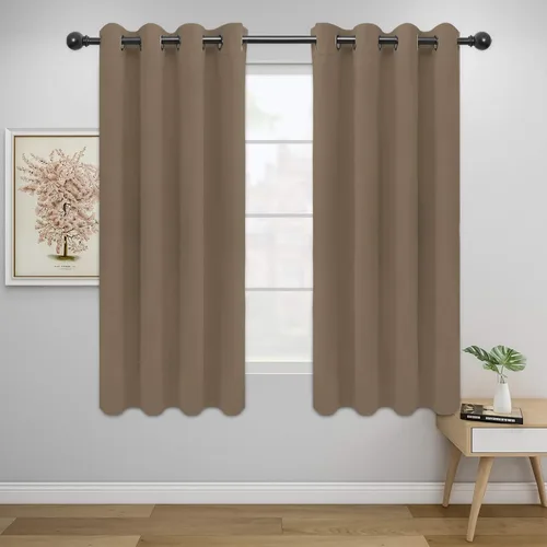 Vista 40 de Easy-Going - Cortinas opacas para dormitorio, aislamiento térmico sólido con ojales, cortinas de ventana para reducción de ruido, cortinas