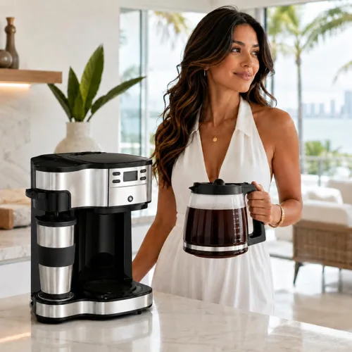Vista 6 de Univen Cafetera de 12 tazas compatible con Hamilton Beach 46300 46310 49933 49350 49618 49950 49954 49957 49966 49976 49980 49980A 49980Z 9983