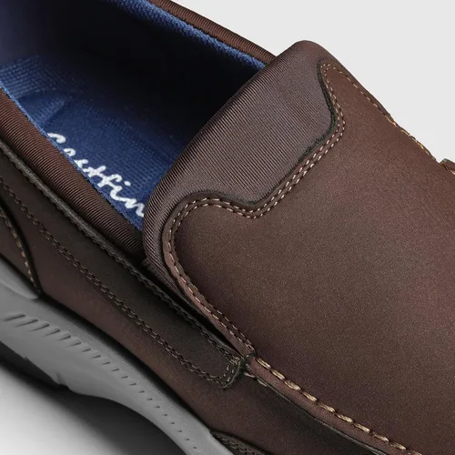 Vista 5 de Cestfini Zapatos sin cordones para hombre, mocasines casuales para caminar con soporte para el arco, zapatos ortopédicos ligeros y antideslizantes