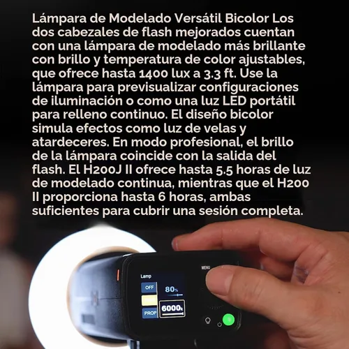 Vista 6 de Godox AD200Pro II AD200 Pro II 200Ws TTL Pocket Flash Strobe Monolight, HSS