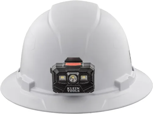 Vista 11 de Klein Tools 60406RL - Casco duro, linterna frontal recargable, sin ventilación, estilo de ala completa, acolchada, auto-absorbente, resistente al