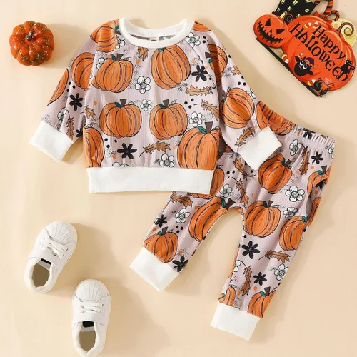 Vista 2 de Halloween Sweatshirt Kids Toddler Girl Pumpkin Halloween Costume Halloween Costume for Girls