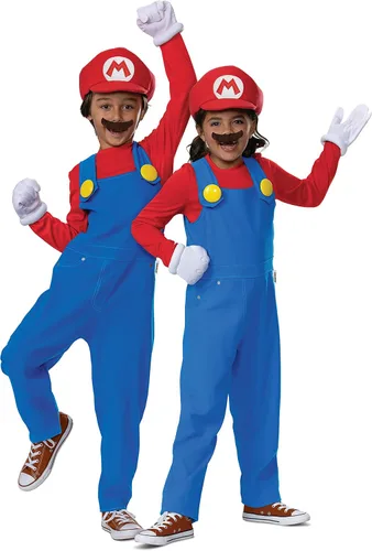 Vista 7 de Disfraz de Nintendo Super Mario Bros, con licencia oficial de Super Mario Bros. Disfraz y accesorios para niños Luigi
