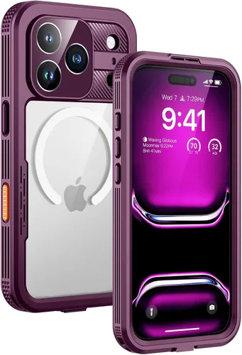 Vista 35 de Lanhiem - Funda magnética para iPhone 16, impermeable, antiespía negro Anti-Spy Negro
