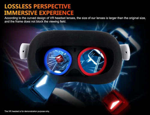 Vista 2 de Customized Myopia Lens Insert Compatible with MetaOculus Quest 2, Blue Light Blocking Lens with Silicone Protective Cover, Easy to Install & Remove