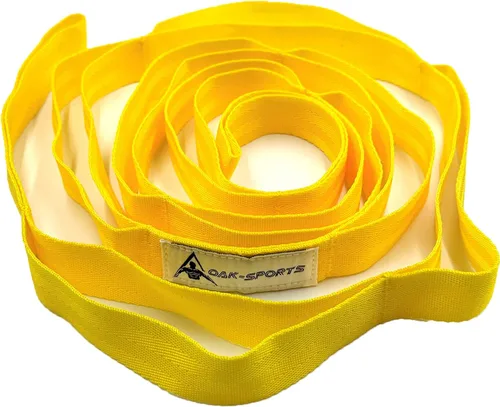Vista 16 de Correa de estiramiento con bucles para yoga, correa de estiramiento para terapia física, correa de ejercicio no elástica para pilates, danza