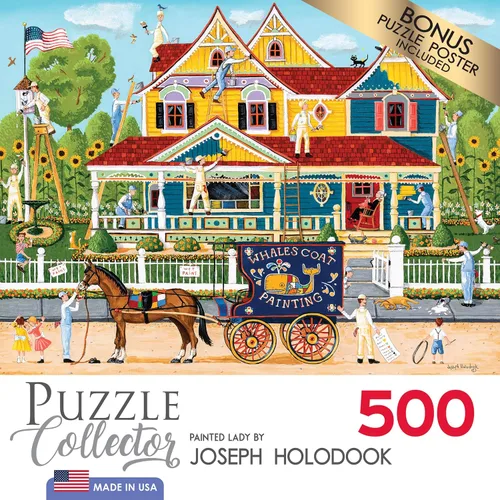 Vista 4 de RoseArt - Puzzle Collector - Painted Lady - Rompecabezas de 500 piezas para adultos