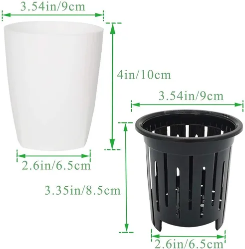 Vista 2 de OJYUDD - Juego de 8 maceteros de 4 pulgadas con autorriego de plástico con maceta interior, maceta de flores blanca, moderna y decorativa para todas