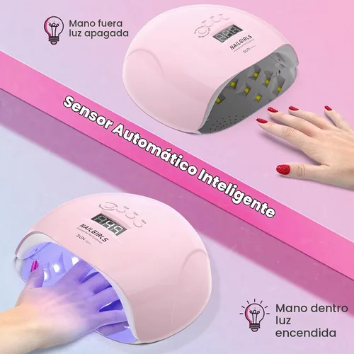 Vista 4 de NAILGIRLS Lámpara de uñas UV de 150 W para esmalte de gel, luz UV profesional de curado rápido para uñas de gel con 36 cuentas de lámpara, 4 veces
