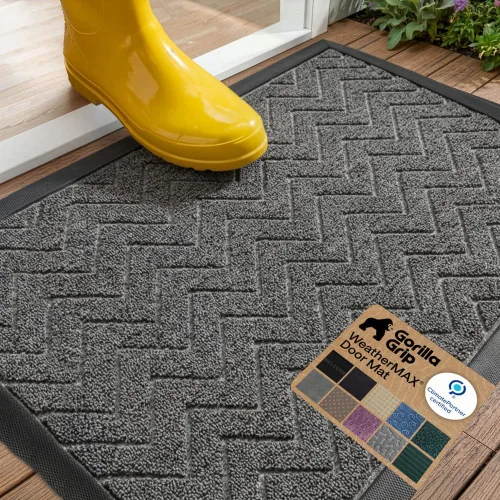Vista 18 de Gorilla Grip - Tapete WeatherMax todo terreno 100% impermeable, caucho natural, resistente a manchas y decoloración, interior y exterior, fácil