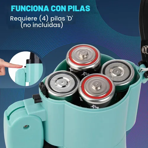 Vista 6 de Altavoz Megáfono Portátil de 30 Vatios con Voz, Sirena/Alarma y Grabación de 240S con Control de Volumen y Correa Verde azulado.