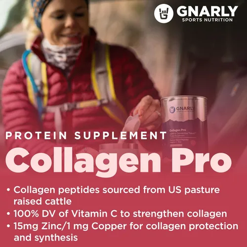 Vista 4 de Gnarly Nutrition Péptidos de colágeno – Colágeno Pro con vitamina C, zinc y cobre – Polvo de colágeno certificado NSF – Sin sabor, 10 paquetes