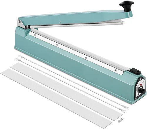 Vista 11 de Flexzion Impulse Sealer for Plastic Bags, 8 Inch, 300W, Adjustable Timer