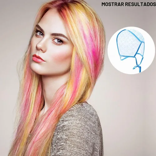 Vista 6 de WILLBOND - Juego de 6 gorras resaltadoras para cabello con gancho, color azul