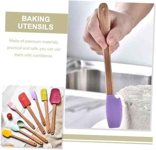 Vista 3 de Boys and Girls Mini Silicone Baking Utensil Set with Scraper Brush Spatula