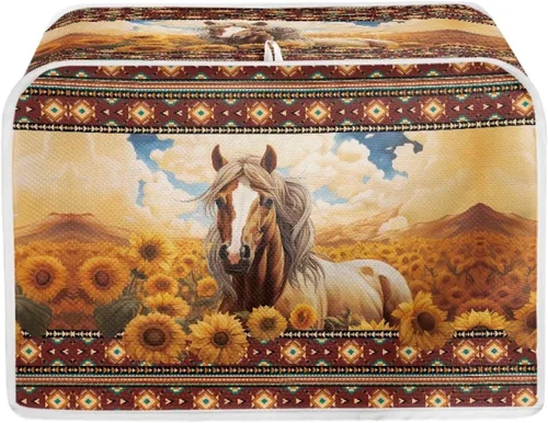 Vista 27 de Funda para tostadora Baxinh con estampado de mariposas y girasoles, 2 rebanadas, bandera americana, cubierta pequeña para electrodomésticos