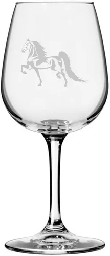 Vista 61 de Abaco Barb Body Horse - Copa de vino grabada multiusos (12.75 onzas) Unique Gifts for Horse Lovers, Personalized Wine Glasses, All-Purpose