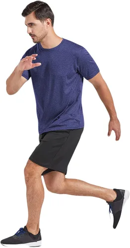 Vista 6 de Paquete de 5 camisetas de ajuste seco para hombre, camisetas atléticas de manga corta para correr, gimnasio, entrenamiento, para hombre
