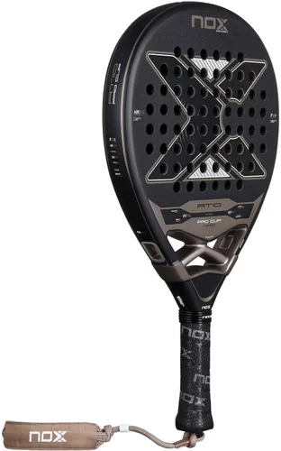 Vista 3 de NOX Padel Racket EA10 Ventus 12K Xtrem Carbon Fiber Face with MLD Black Eva Core EOS Tunnel Agility with Custom Grip & Dual Spin Surface.