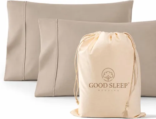 Vista 22 de Juego de 2 fundas de almohada estándar de 1000 hilos, 100% algodón egipcio, fundas de almohada 01. blanco