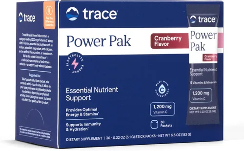 Vista 15 de Electrolitos Power Pak Stamina de Trace Minerals Research, ESPP16, 30, Acai berry, 1, 1