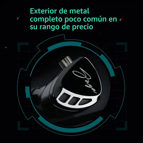 Vista 6 de KZ Auriculares intrauditivos Saga, 0.1 in Jack Gaming IEMs con micrófono