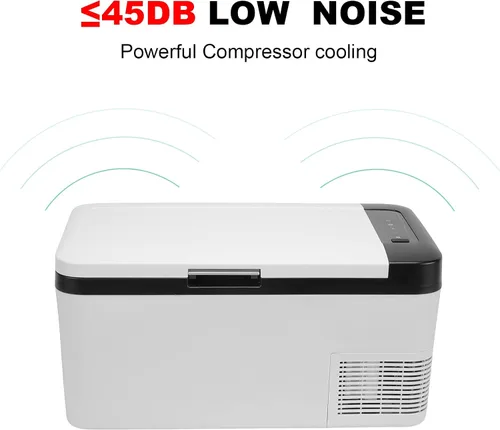 Vista 4 de Refrigerador portátil para automóvil, 12/24 V CC y 110-240 V CA (-4 °F ~ 68 °F) 18 L/19 cuartos de galón, mini refrigerador para RV, furgoneta