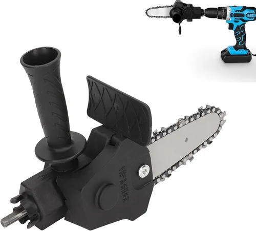 Vista 9 de Cryfokt Motosierra, 0.24-0.51 pulgadas, 3 mandíbulas taladro eléctrico a sierra eléctrica, adaptador de cabeza de conversión de motosierra