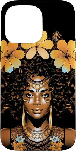 Vista 20 de iPhone 12 mini Orquídeas Afro Afro Orquídeas Flor Corona Negro Orgullo Caso