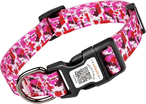 Vista 22 de Collar de perro personalizado ilFindYou con etiqueta de código QR para identificación de mascotas, collar reflectante de seguridad, adecuado