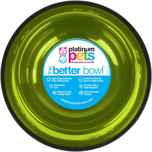 Vista 29 de Platinum Pets - tazón de acero inoxidable para gatos y perros que no se vuelca