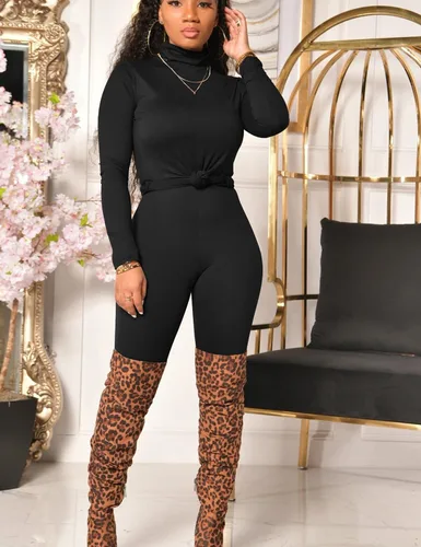 Vista 27 de Mokoru Conjunto deportivo de 2 piezas para mujer, camiseta de manga larga con cuello alto, pantalones de entrenamiento