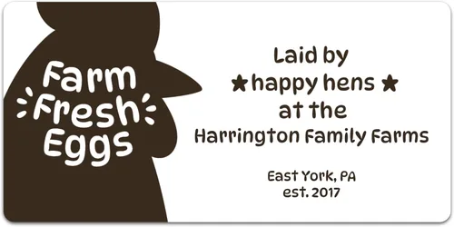 Vista 4 de Etiquetas personalizadas para cartón de huevos, calcomanías personalizadas para huevos frescos de granja, fabricadas en Estados Unidos